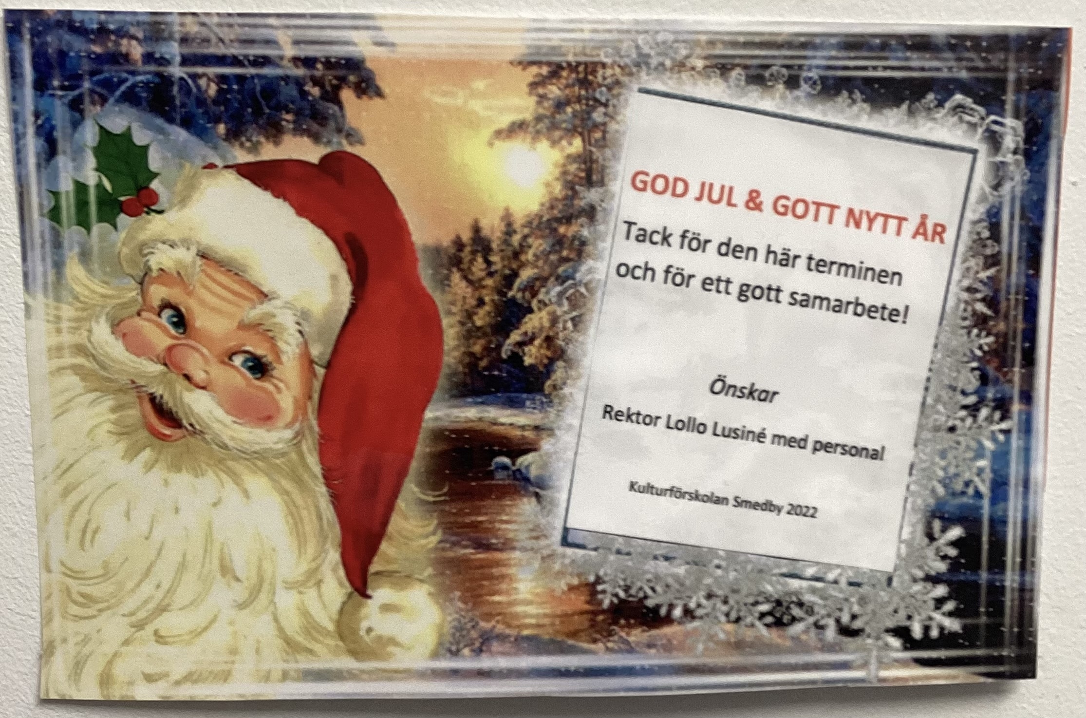 God jul från kulturförskolan Smedby