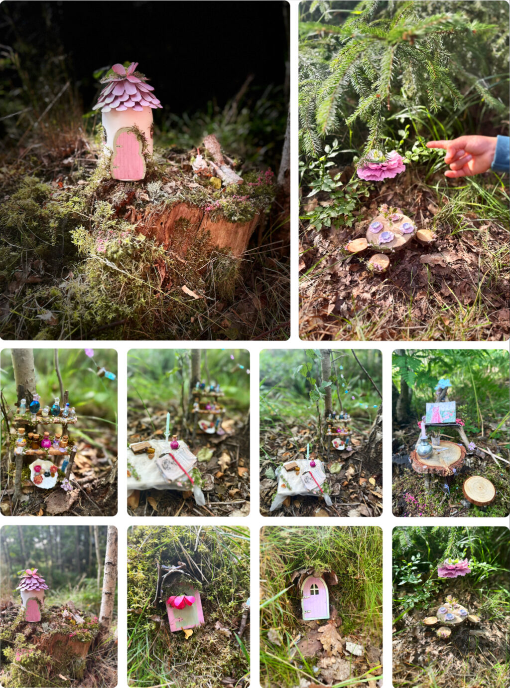 Utflykt med barn i skogen i Haninge.