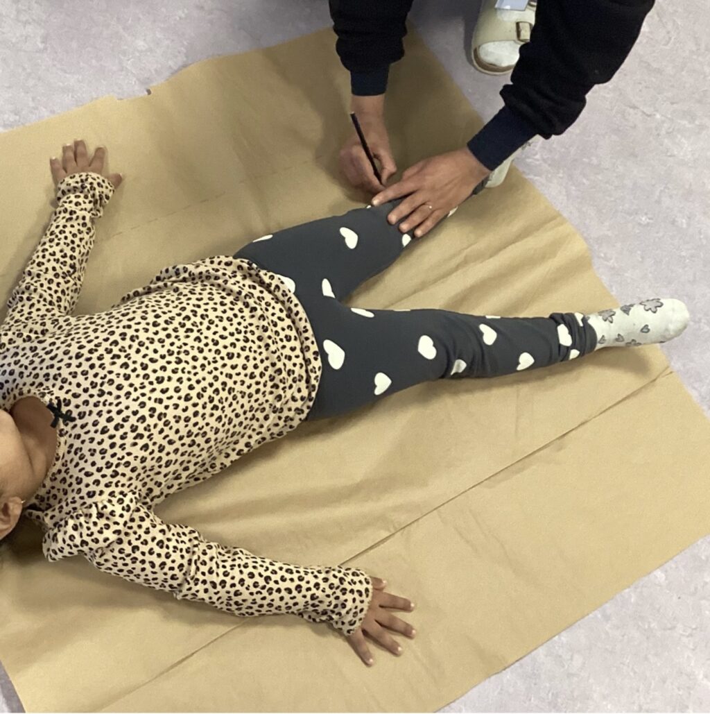 På Kulturförskolan Smedby arbetar barnen på avdelningen Violen (3–5 år) denna termin med temat Kroppen.