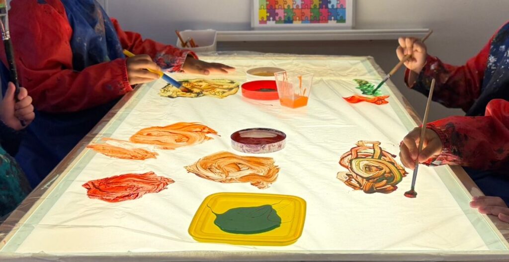 utforskande av färg på papper