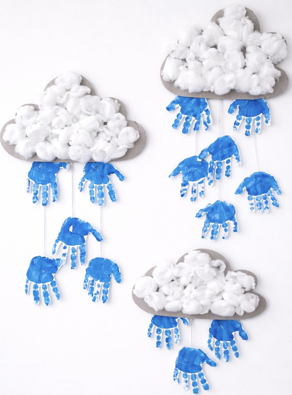 skapande med regn och moln