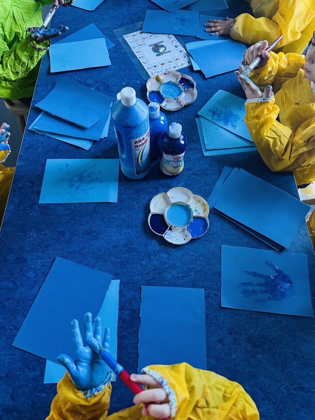 skapande med regn och moln